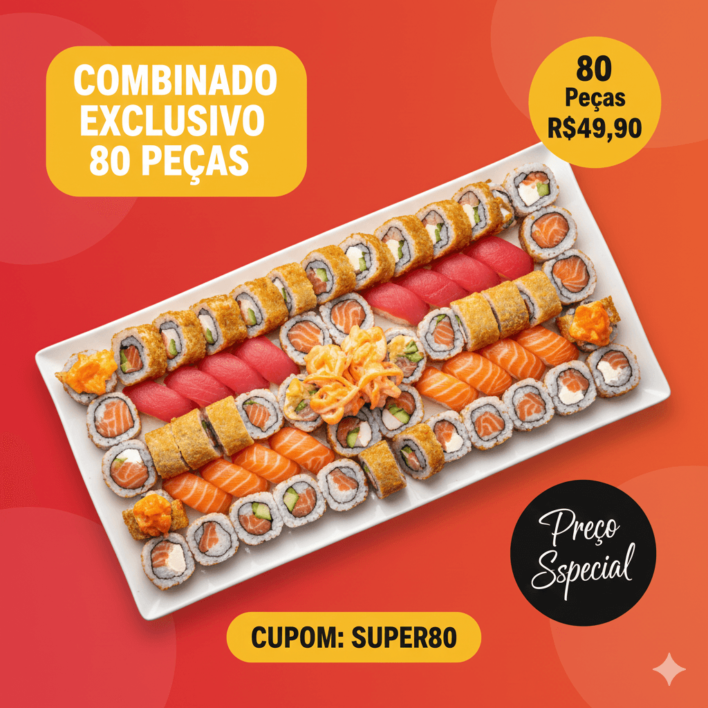 Combinado Exclusivo 80 Peças